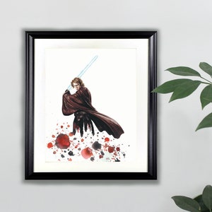 Anakin Skywalker Watercolor Art Print- 8x10  |  Star Wars, Painting