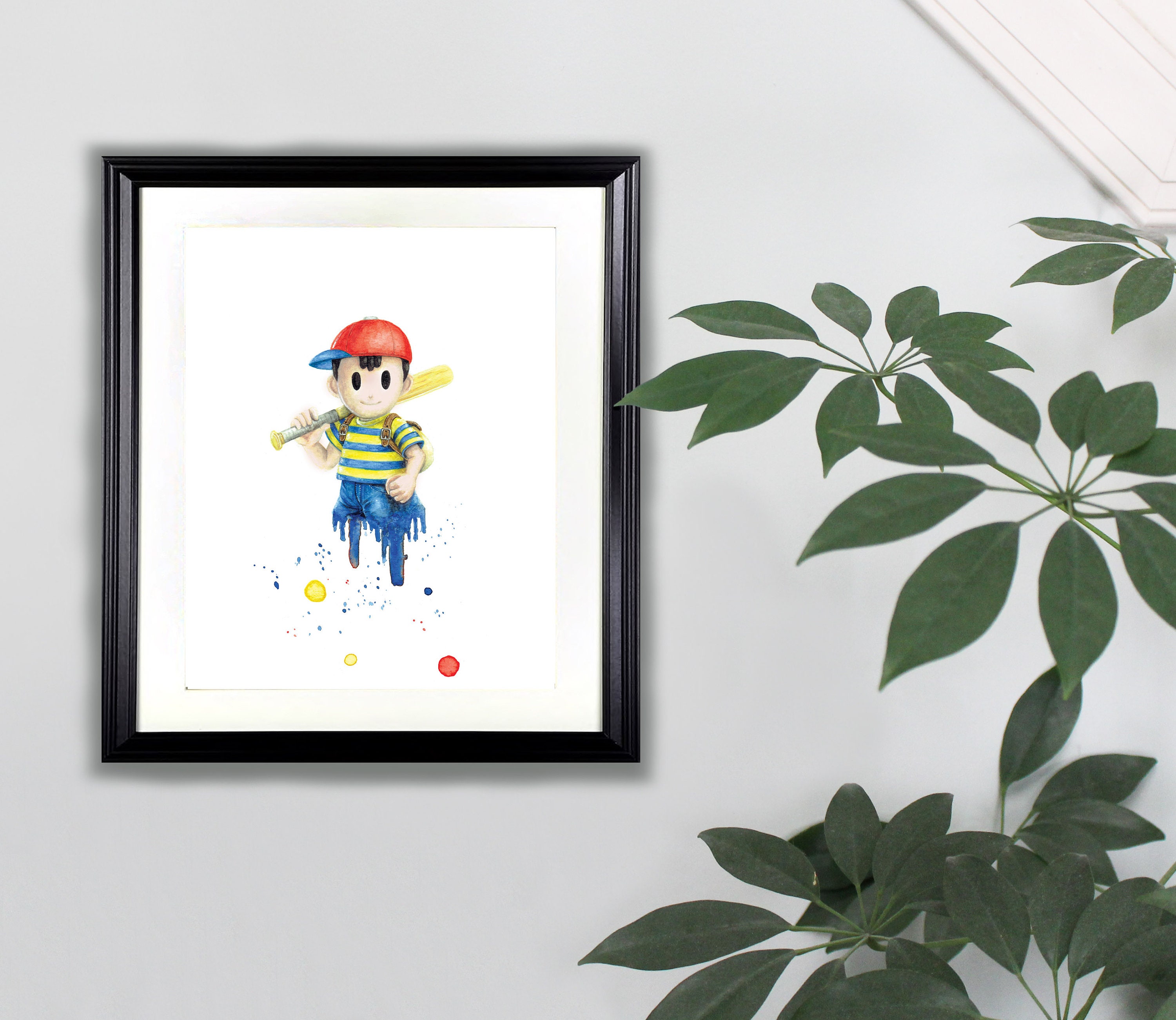 Ness Watercolor Art Print 8X10 Earthbound Super Smash | Etsy Canada