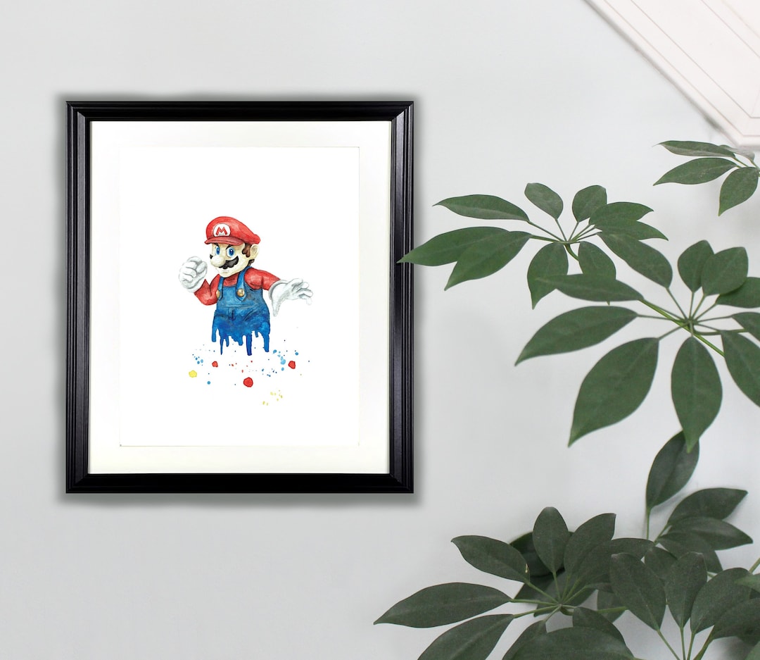 Super Mario Watercolor Art Print- 8x10 | Nintendo, Super Smash Bros ...