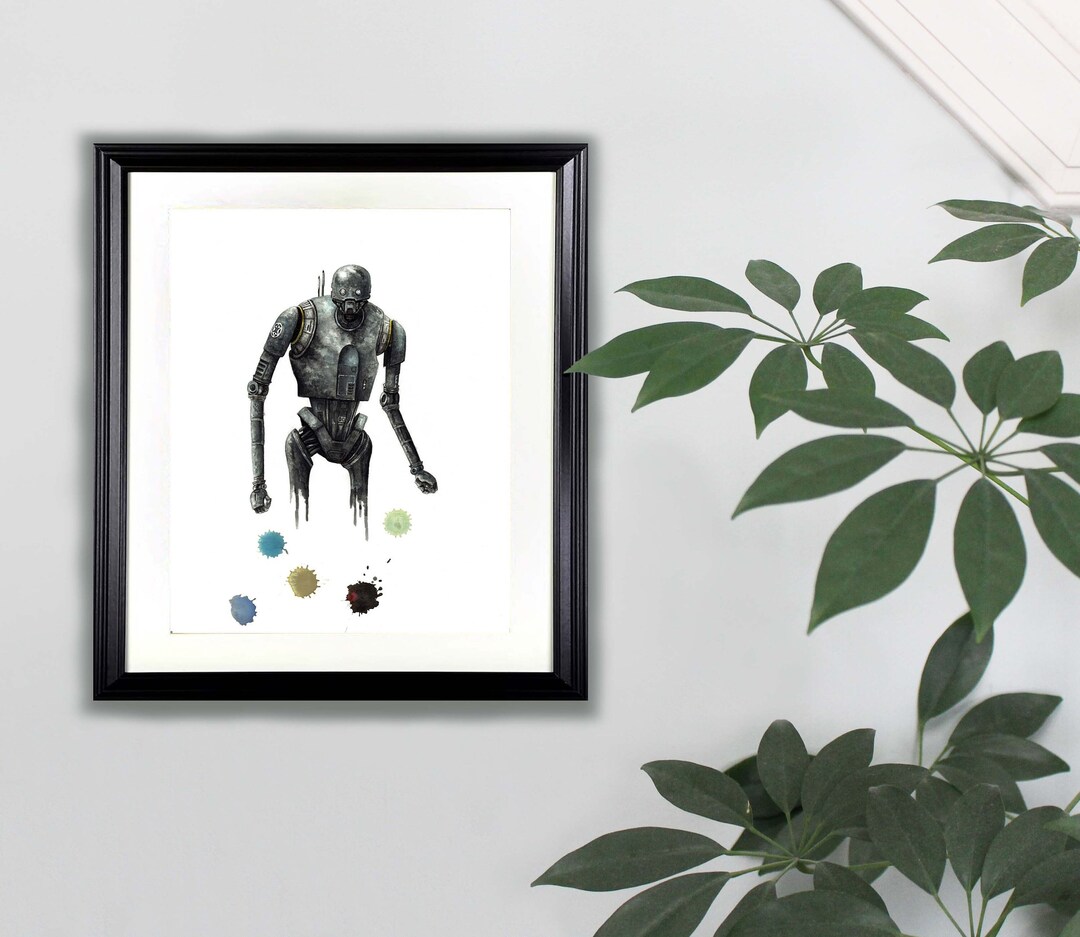 K-2SO 水彩アートプリント - 8x10 | スターウォーズ、ローグワン