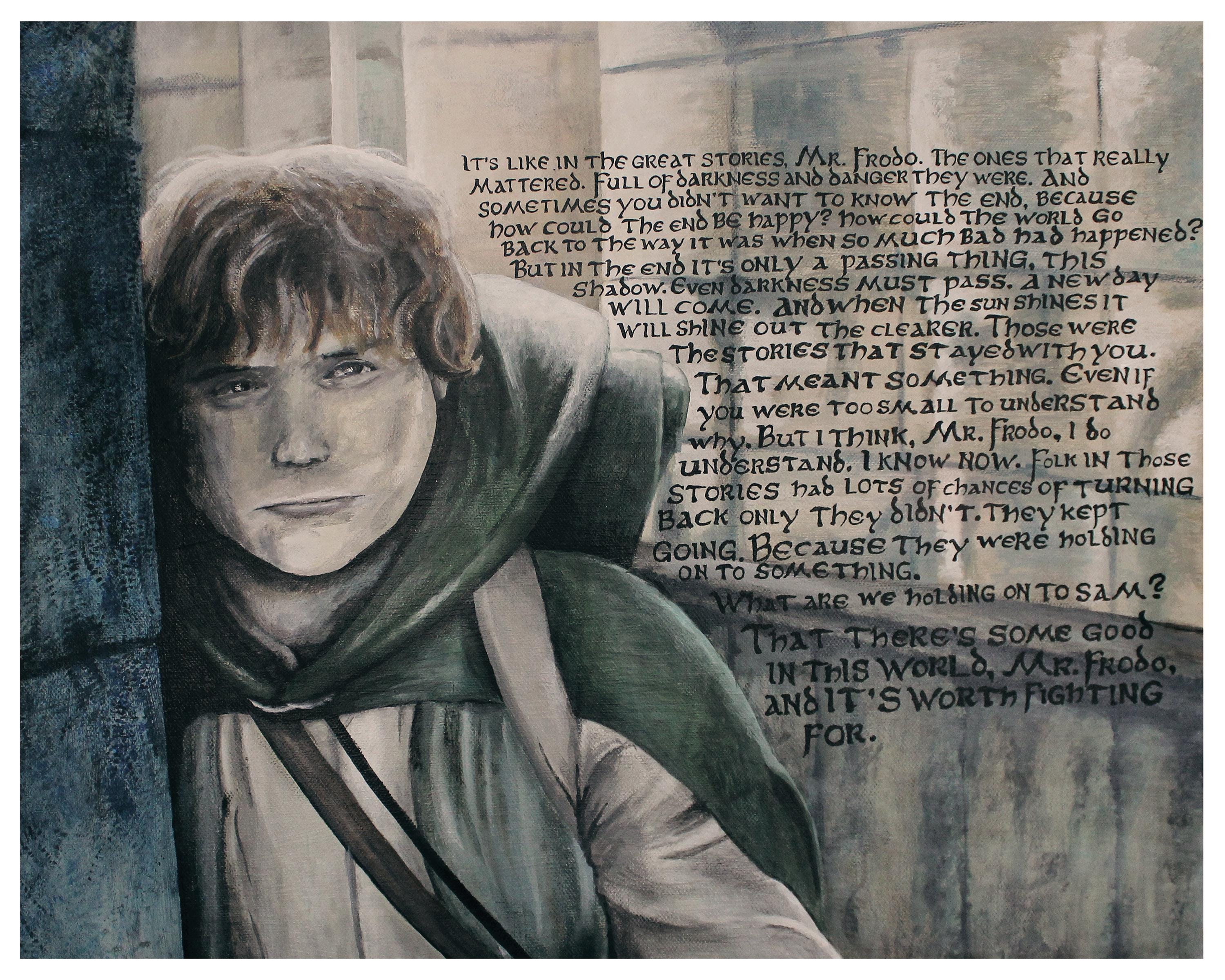 Samwise Gamgee Acrylic Art Print- 8x10 | Lord of the Rings, Sean Astin ...