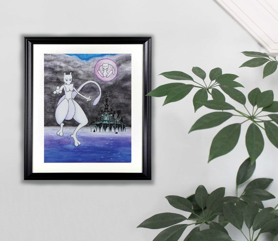 Mew and Mewtwo - Pokemon 11x17 Print