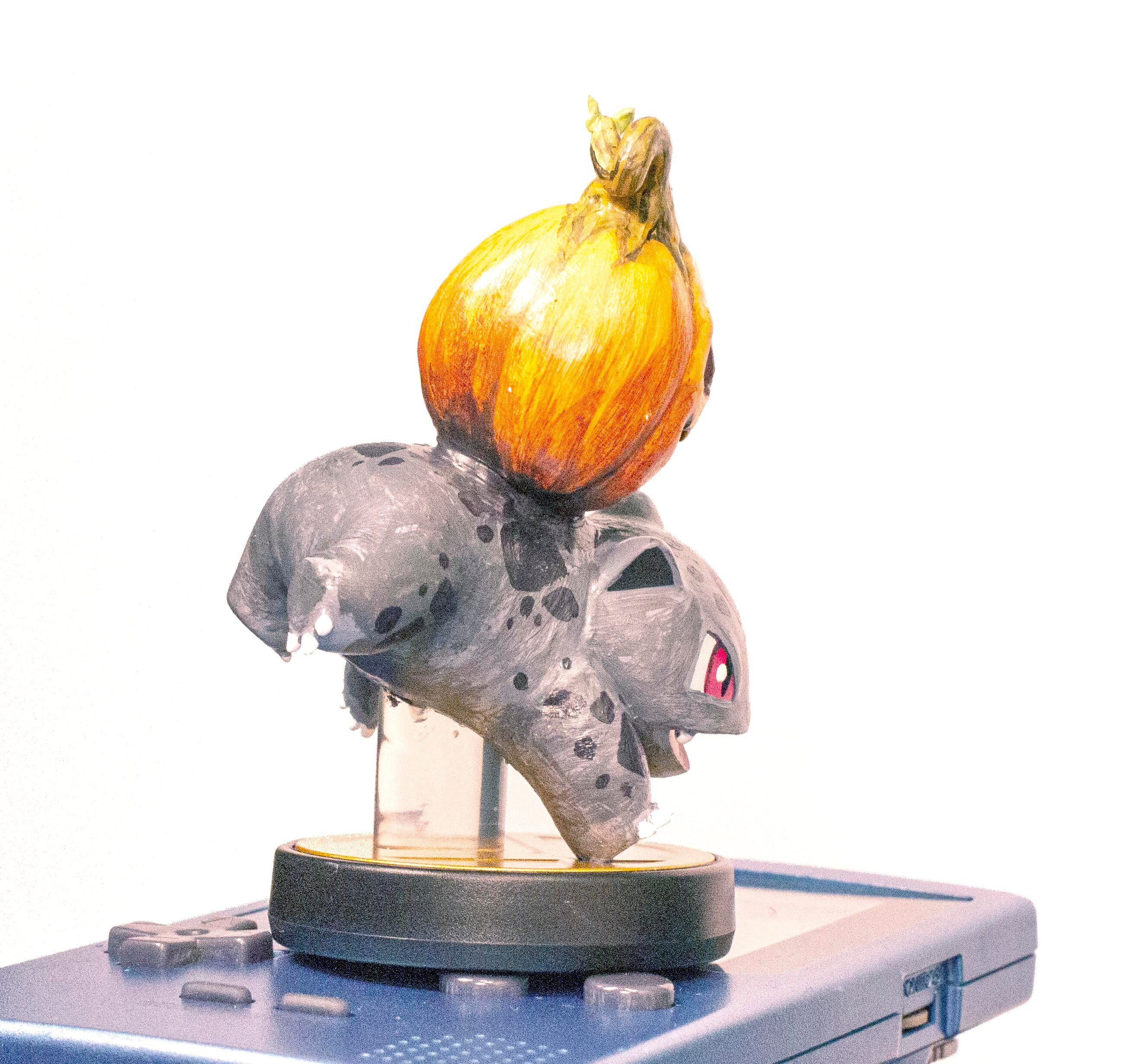 Pumpkin Bulbasaur Custom Amiibo Pokemon Nintendo Etsy