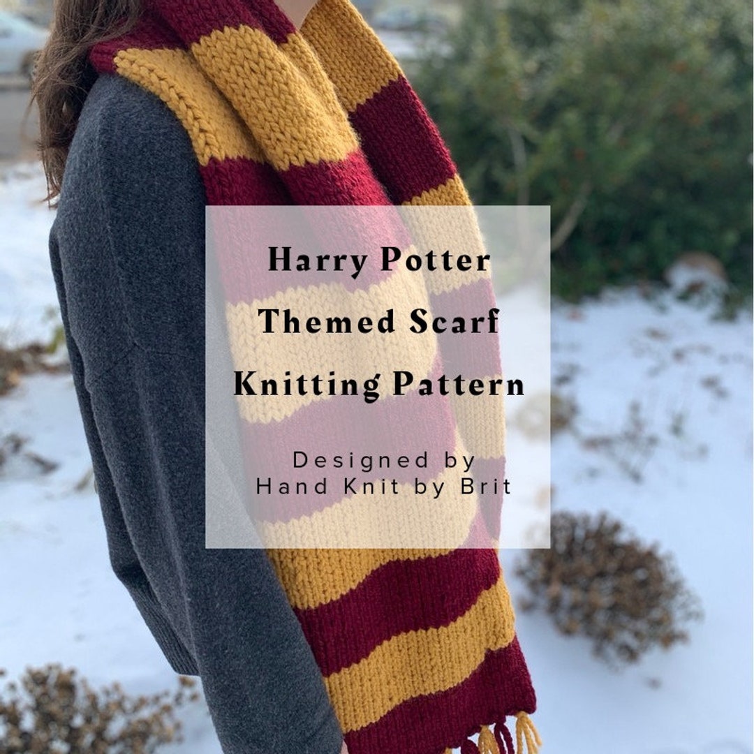 Knitting Pattern Harry Potter Scarf Knitting Pattern Striped Etsy