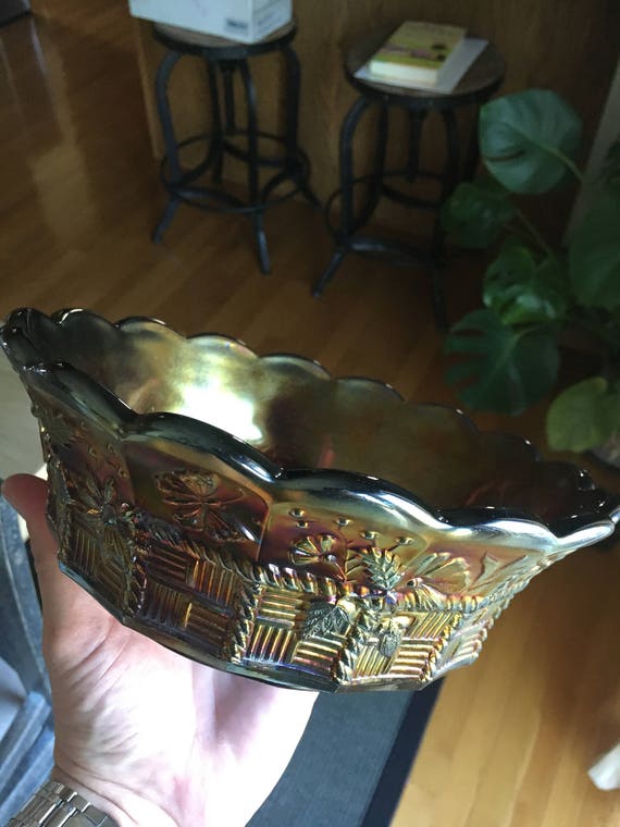 Northwood Springtime Master Berry Bowl Amethyst Etsy