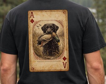 La carta del as de Vader - Camiseta vintage de caza de patos