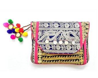 Bohemian XL-Clutch | Handtasche “JAIPURA” | handgemacht aus vintage Banjara Textilien | einzigartiger Look | beste Qualität | boho chic