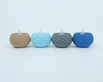 MrSpinner Flameless Tealights (3d-printed decor - battery operated candles - flameless decor)