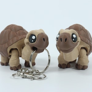 Fidget Friends - Sköldpadda (med eller utan nyckelring) 3D-utskriven - fickformat fidget-kul