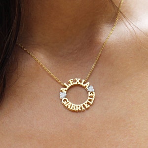 Circle Name Necklace