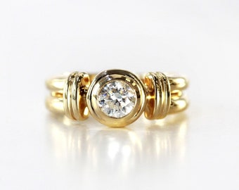 Anahita Double Bezel Diamond Engagement/Statement Ring