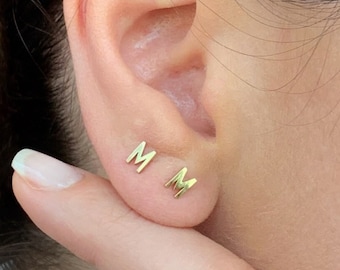 Mini Initial Earrings
