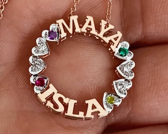 Mini Circle Name Necklace