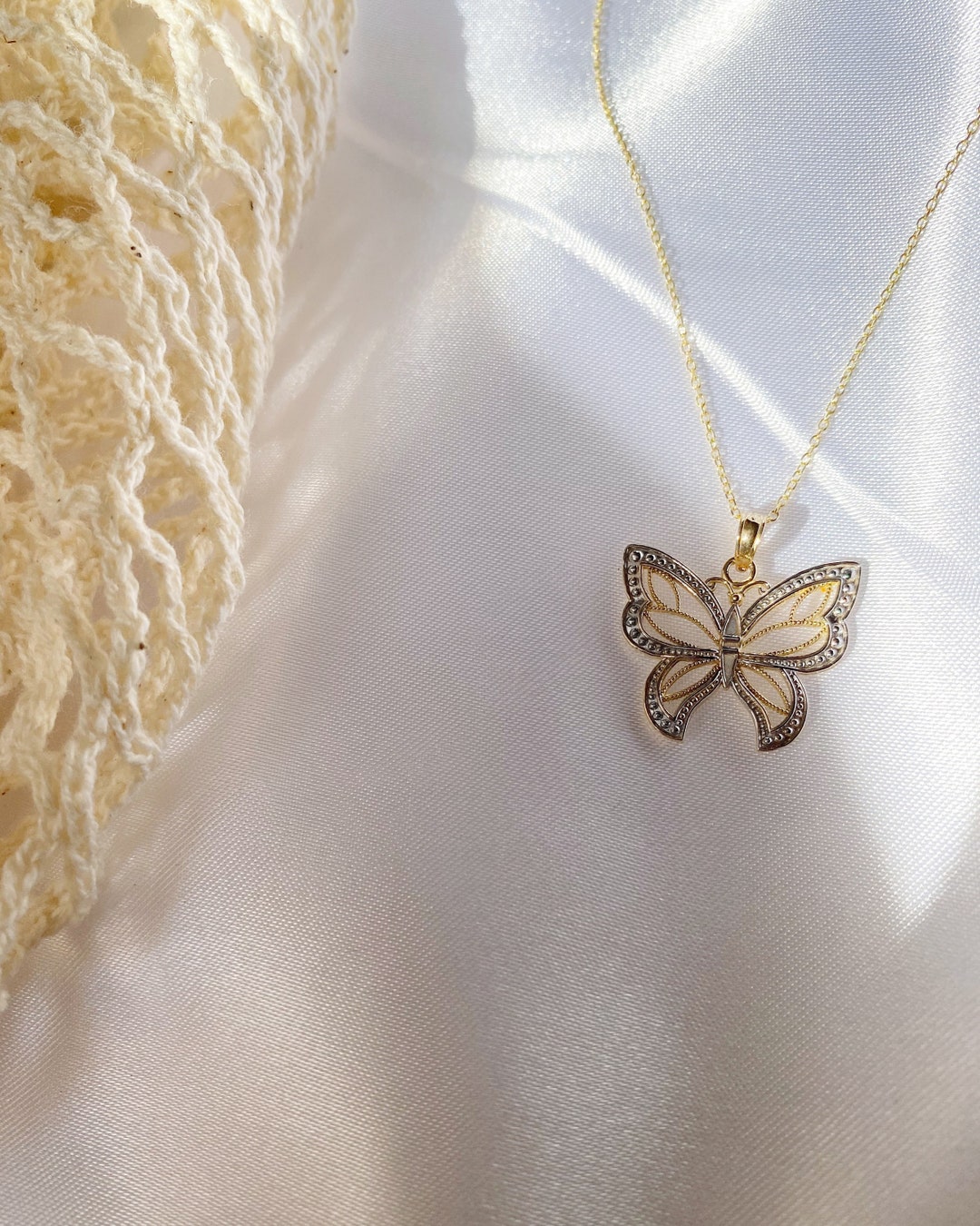 Buy Gold Butterfly Necklace Online in India
