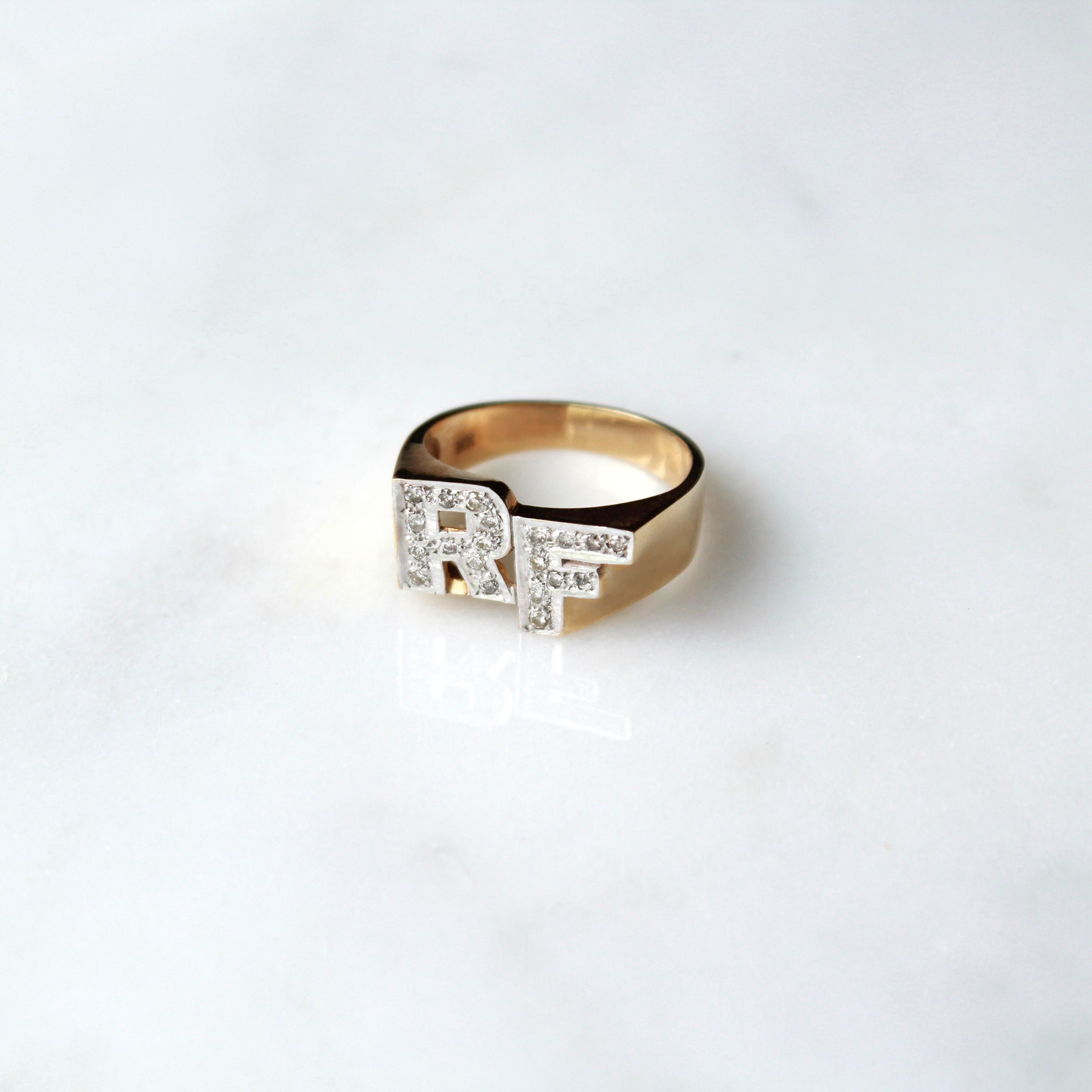 Men's Initial Ring - Etsy