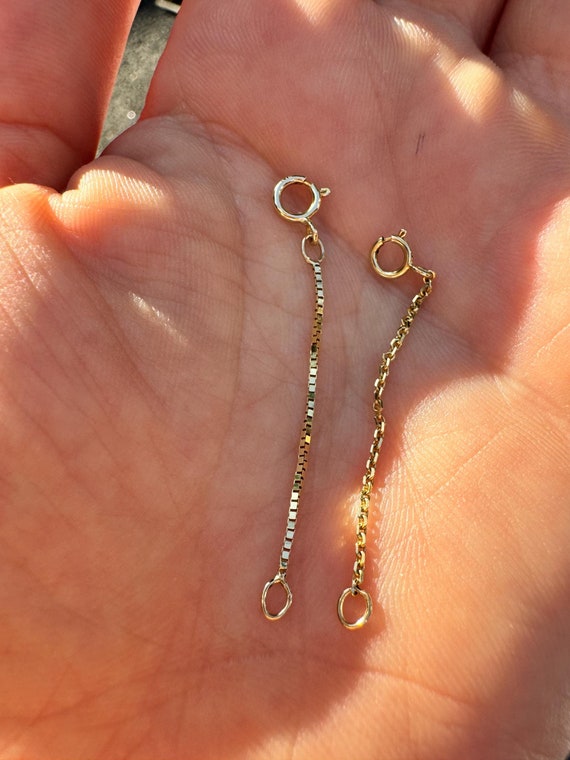 Estensori Per Catena Gioielli In Argento 925 – 2 Pezzi Da 6 E 8 Cm Con Moschettone