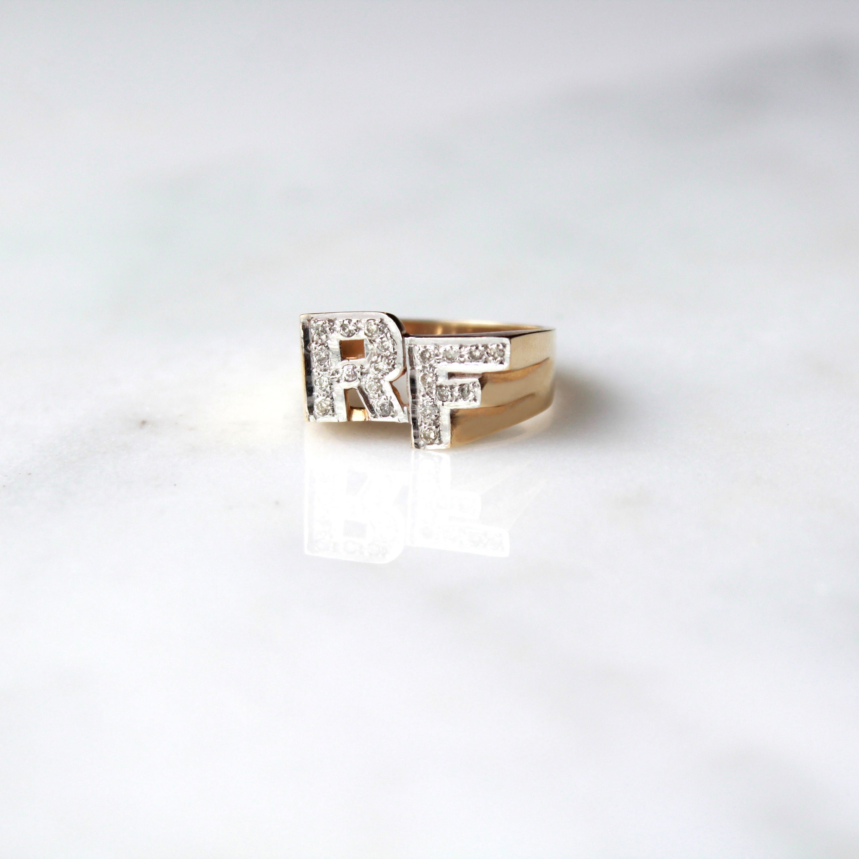 Men's Initial Ring - Etsy
