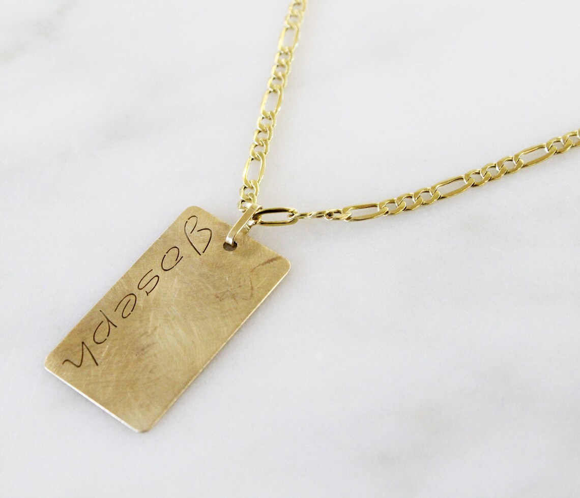 Personalized Dog Tag Necklace Etsy