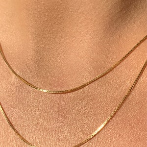 14k Solid Gold Box Chain