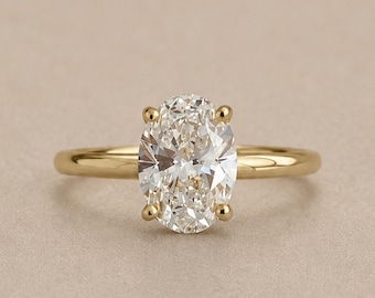 Solitaire Oval DiamondCustom Engagement Ring