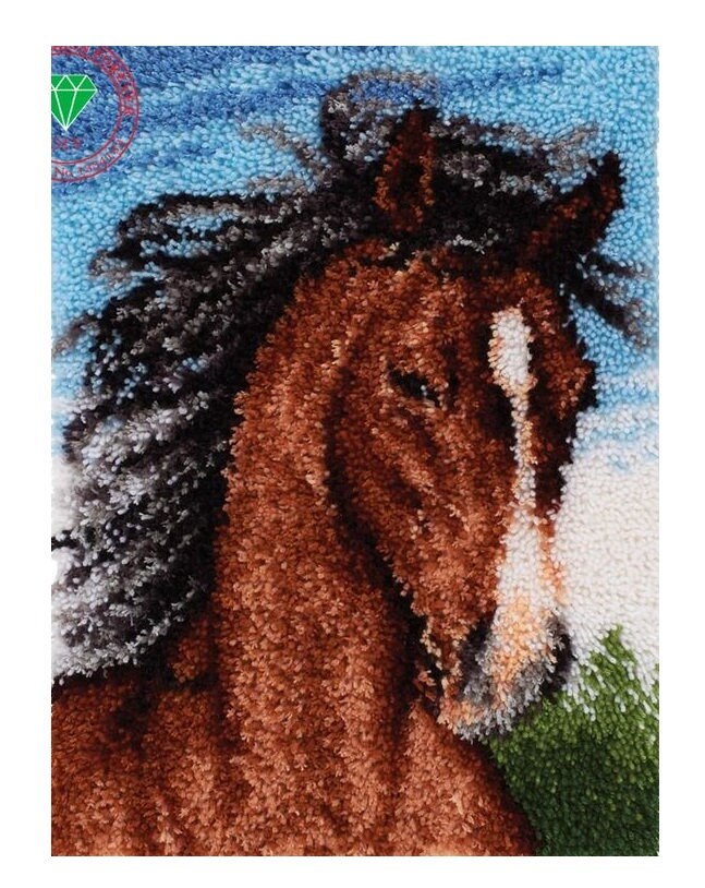Horse Latch Hook Rug Kit Etsy