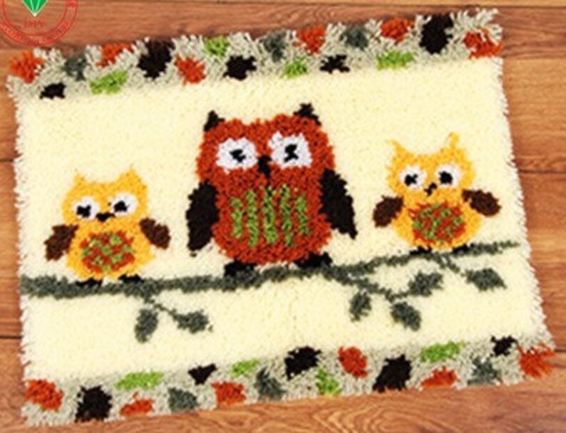 Owls Latch Hook Rug Kit Etsy