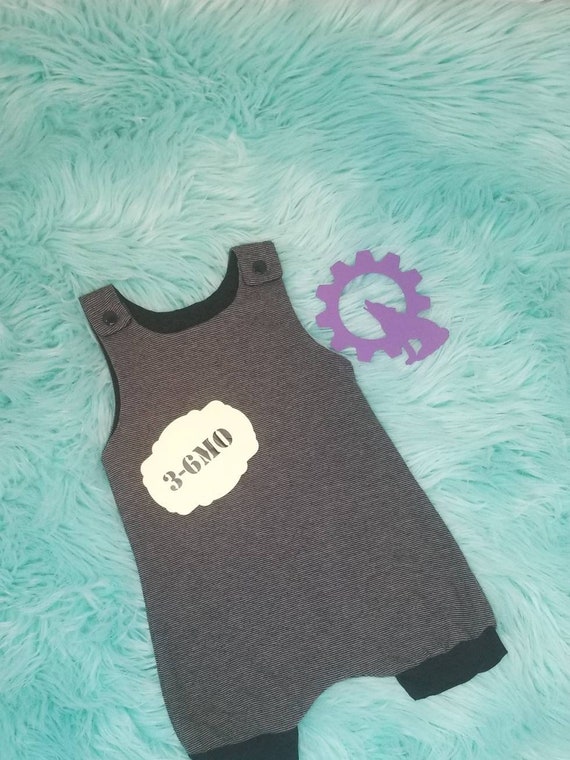 Upcycled Romper, Kids shortie Romper, Size 3-6mo, one of a kind