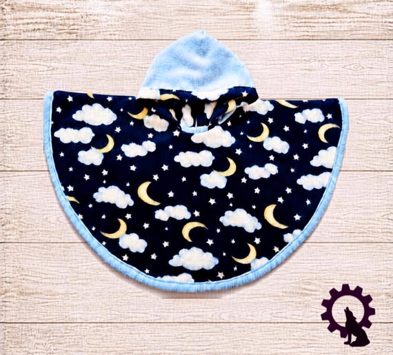 Reversible Fleece Car Seat Poncho, Night Sky