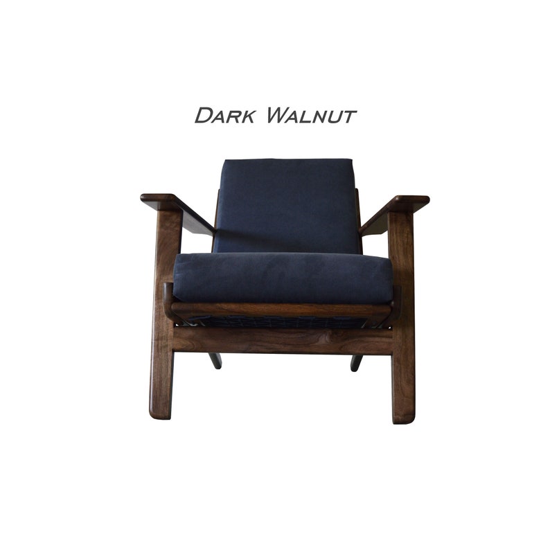 hardwood lounge chair with footrest Denmark oak, walnut , large selection of fabric types and colors. image 5