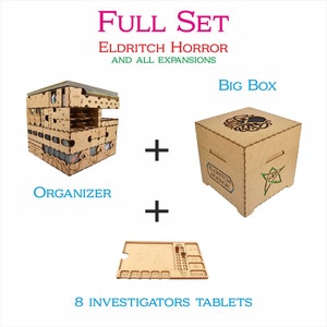 eldritch horror board game organizer including all add-ons + eldritch horror big box eldritch horror organizer storage (assembled)!