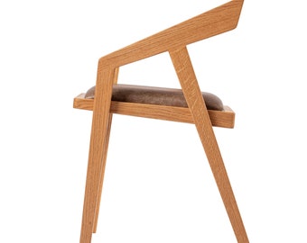 hardwood dining chair "Osaka" | oak, walnut |, large selection of fabric types and colors.