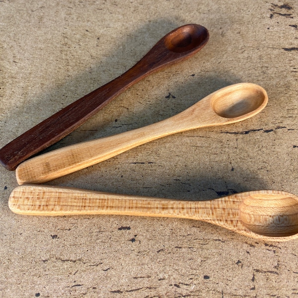 Tiny Maple Spoons - Set of 3