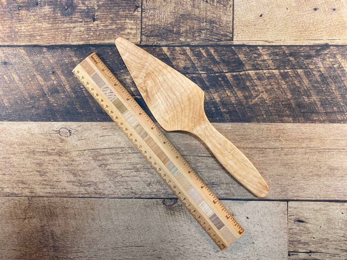 Wooden Pie or Cake Server Maple Etsy