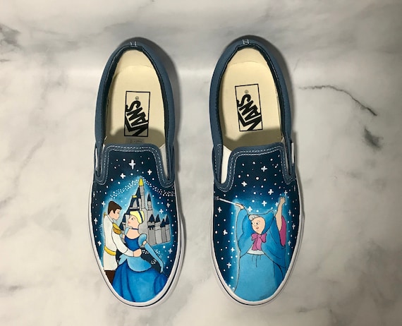 Cinderella Hand Painted Vans | Etsy Canada