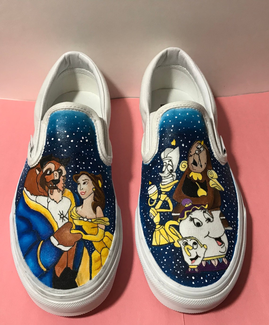 Beauty and the Beast Hand Painted Vans Etsy