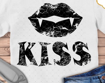 Halloween SVG, Make up SVG, Vampire Lips SVG, Grunge Svg, Grunge Font Svg, Woman Svg, Vampire Svg, Lips Svg, Kiss Svg, Cutting Files