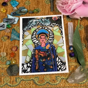 Patron of Transition Art Print | Queer Art | Mythic Art | Queer Pride Art | Abstract Art | Trans Pride Art | Dream Art | Trans Masc Art