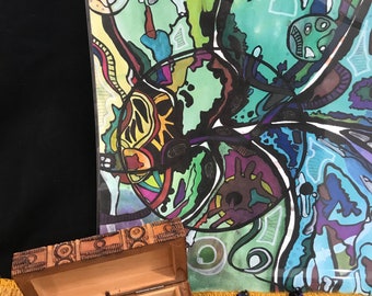 The Quantum Field Abstract Art Print: Psychedelic Watercolor Ink Painting