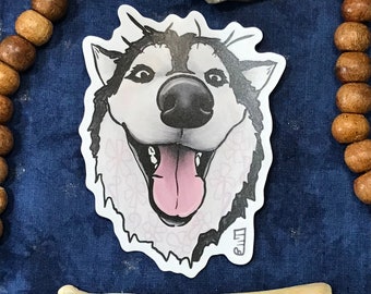 Crystal the Husky Sticker | Dog Sticker | Vinyl Sticker