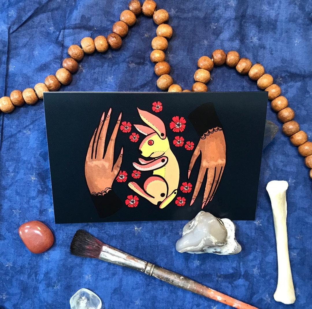 Mimzy Rabbit Greeting Card Digital Art Queer Art - Etsy