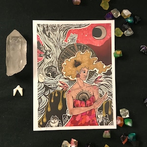 Patroness of Transition Art Print | Queer Art | Mythic Art | Queer Pride Art | Abstract Art | Trans Pride Art | Dream Art | Queer Magic