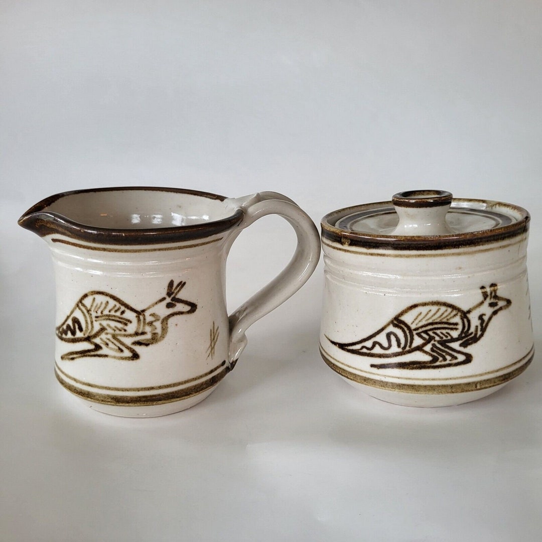 Australian Barambah Pottery Creamer and Sugar Set Studio Etsy