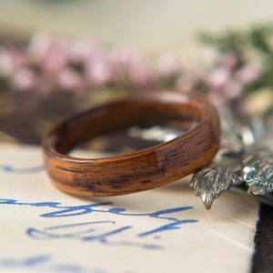 Womens Wedding band made from Santos Rosewood, Promise ring, Wooden ring