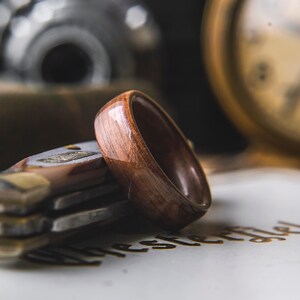 Mens Wooden Wedding band made from Black Walnut, Mens promise ring, Mens Wooden ring