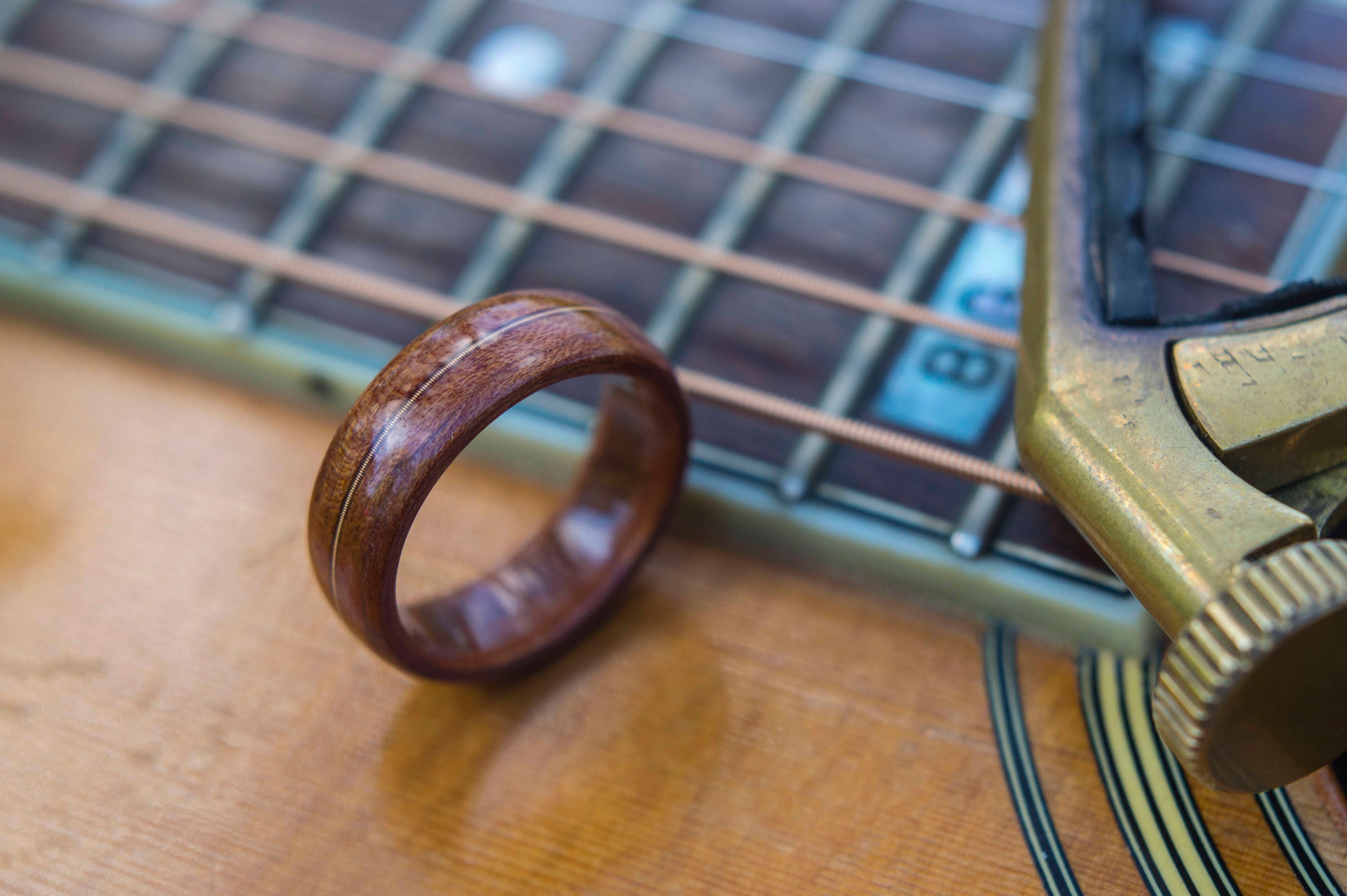 Guitar string mens shop wedding band