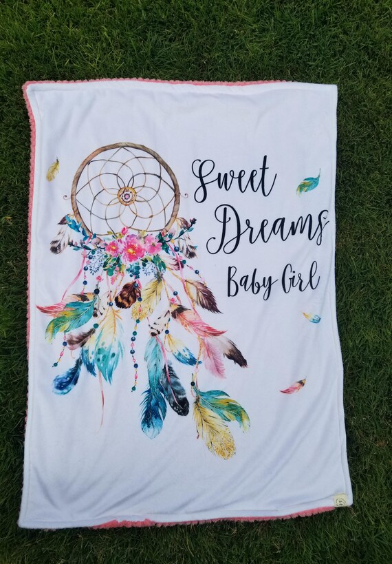 Sweet Dreams Dreamcatcher Minky Blanket