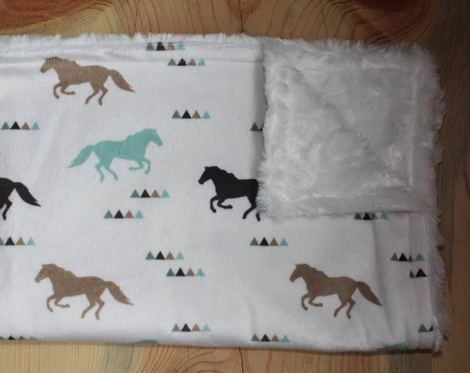 Horse Blankethorse Baby Blankethorse Nurseryhorse Etsy