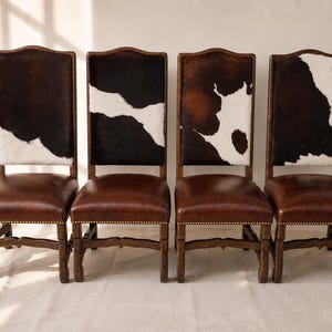Silla clásica de piel de vaca / ¡Se requiere un mínimo de 4 asientos! imagen 3