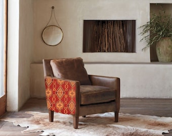 Sillón Navajo Cuero + Rojo