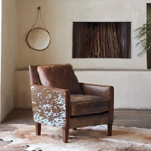 Leather + Cowhide Arm Chair